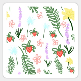 Scandinavian spring white Sticker